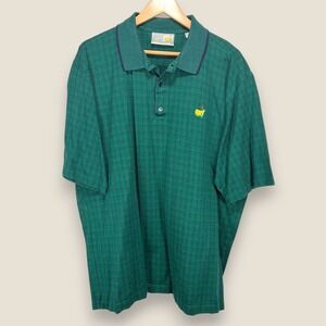 Vintage Masters Augusta National Golf Shop Men XXL Green Check Cotton Slazenger